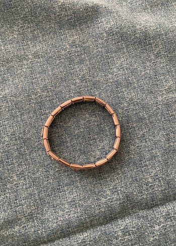 Bej Elastik Minimalist Bileklik