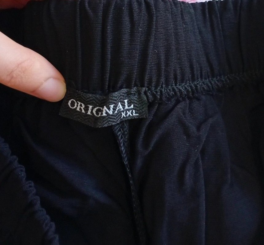 Siyah Midi Kadın Salaş Kumaş Pantolon - Görsel 3