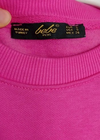 Pembe Sweatshirt, Uzun Kollu, Pilili - Görsel 2