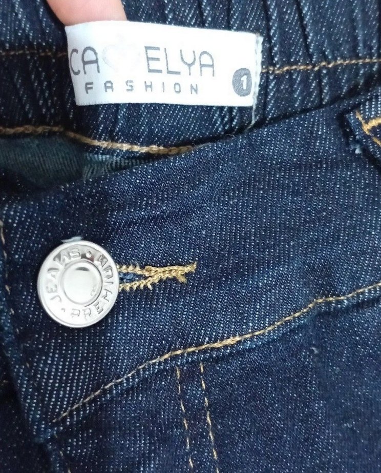 Nakışlı ve Payetli Lacivert Kadın Kot Pantolon - Görsel 2