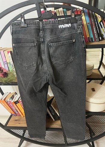 Gri Bol Kesim Midi Kadın Denim Pantolon - Görsel 3