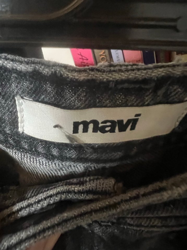 Gri Bol Kesim Midi Kadın Denim Pantolon - Görsel 2