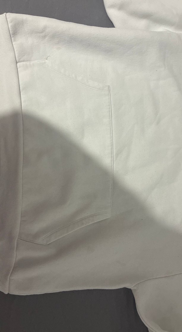 Kapüşonlu Beyaz Kadın Sweatshirt - Görsel 2