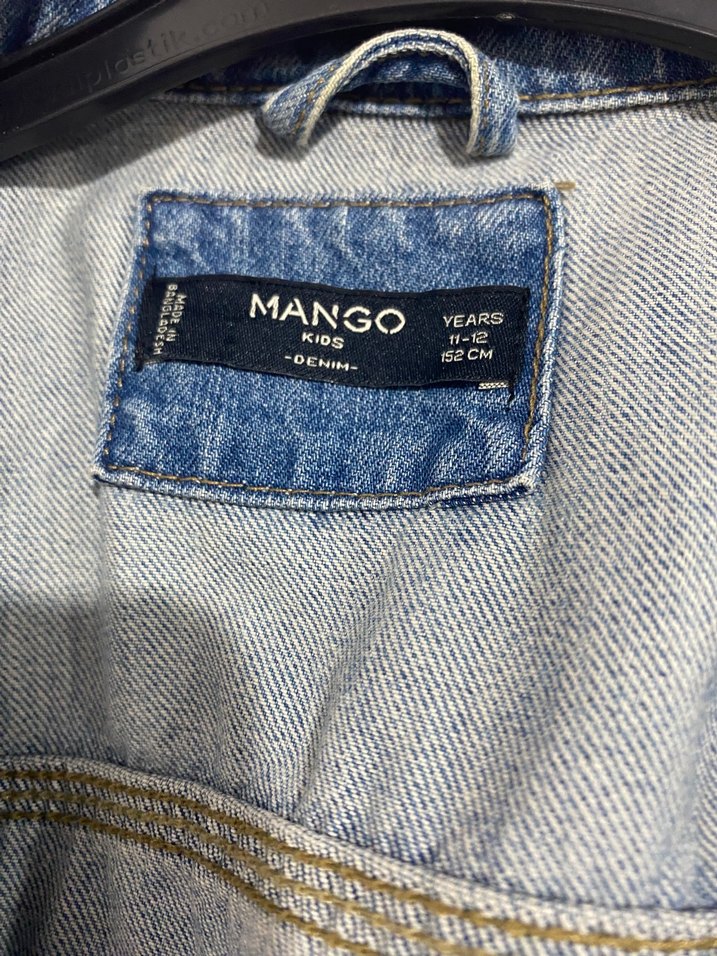Mango Mavi Düğmeli Denim Ceket - Görsel 3