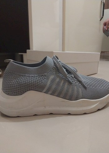 Divarese Gri Bağcıklı Kadın Spor Ayakkabısı