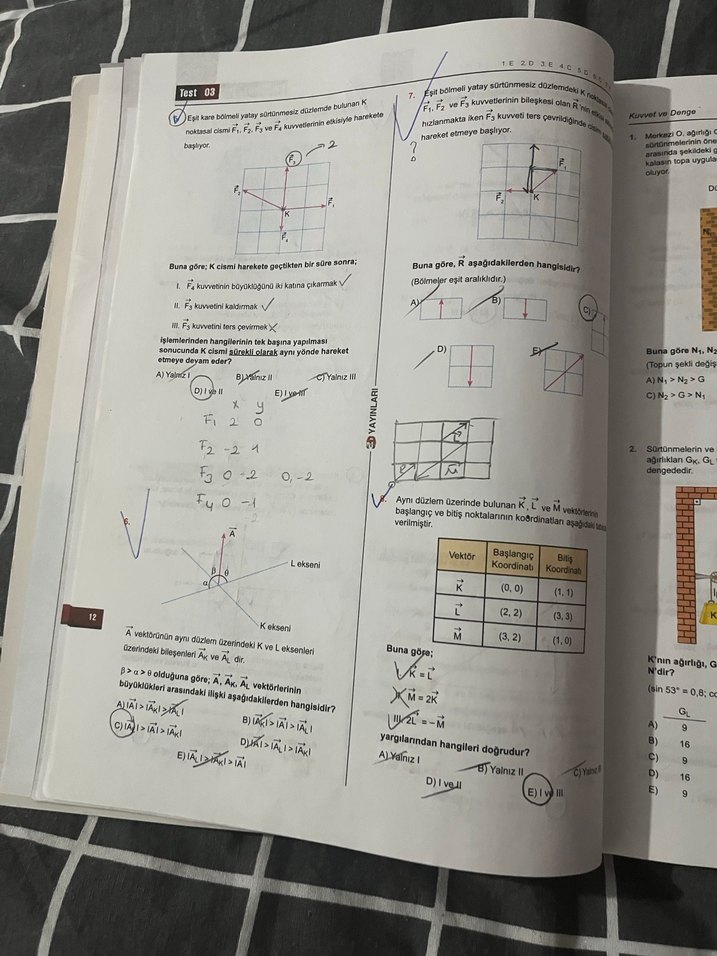 AYT Fizik Soru Bankası 3D Video Çözümlü 3 sayfa çözülmüş - Görsel 2