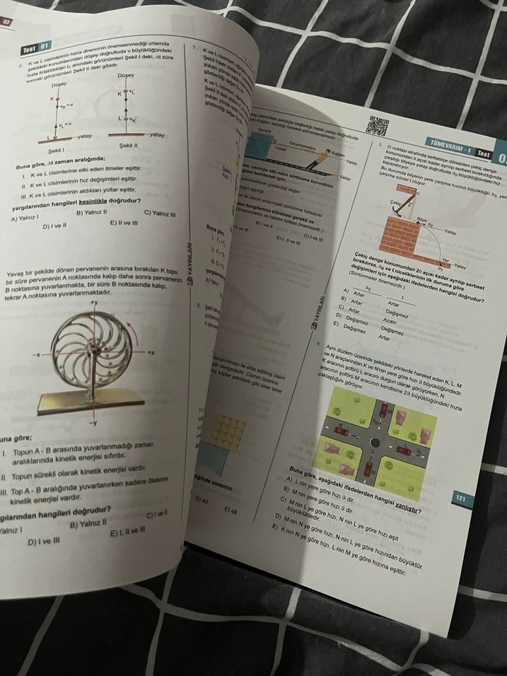 AYT Fizik Soru Bankası 3D Video Çözümlü 3 sayfa çözülmüş - Görsel 3