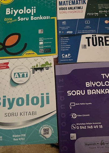 Biyoloji Soru Bankası ve Video Anlatımlı Matematİk Kitapları