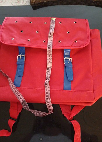 Kırmızı Kadın VINTAGE Sırt Çantası - Görsel 5