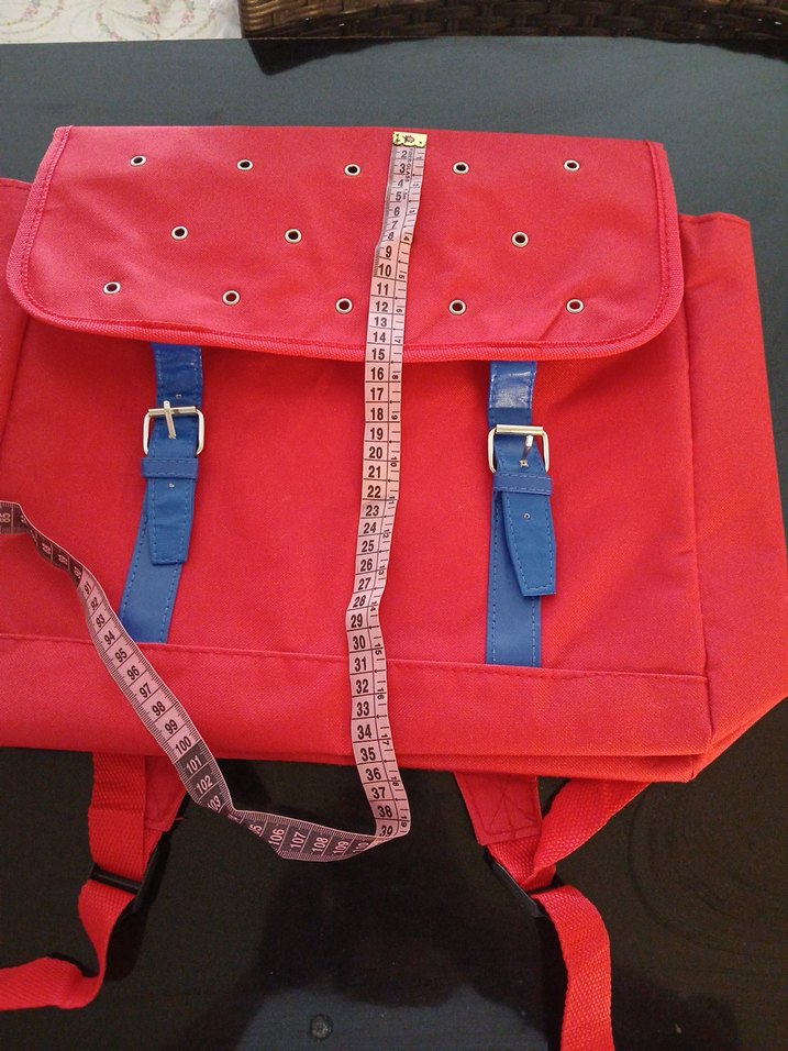Kırmızı Kadın VINTAGE Sırt Çantası - Görsel 5