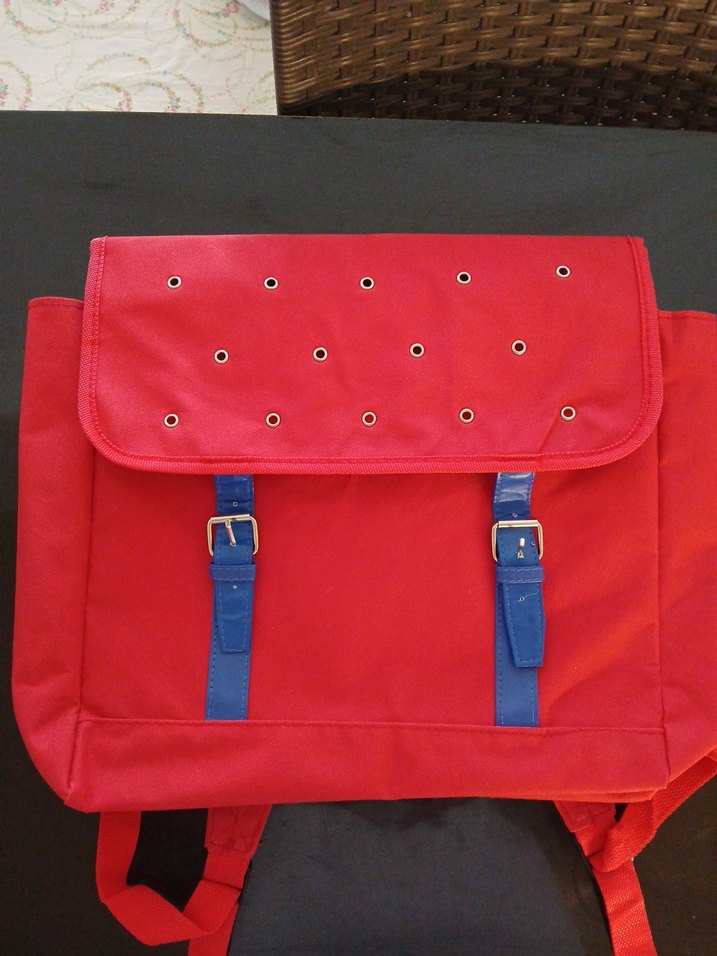Kırmızı Kadın VINTAGE Sırt Çantası - Görsel 2