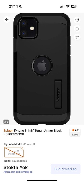 İphone 11 spigen telefon kılıfı - Görsel 2