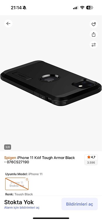 İphone 11 spigen telefon kılıfı - Görsel 3