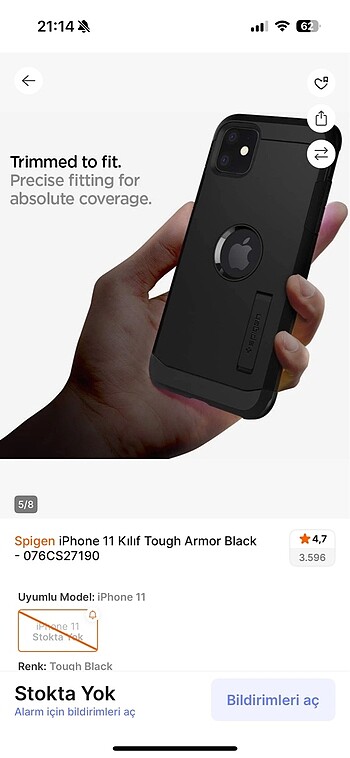 İphone 11 spigen telefon kılıfı - Görsel 4