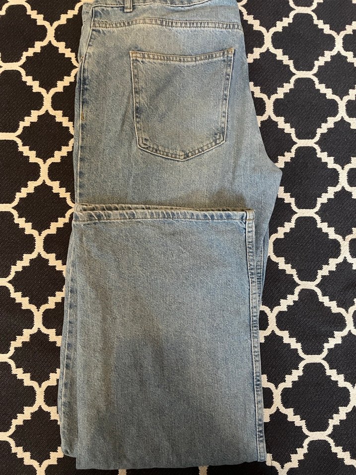 Düğmeli Loose Fit Kadın Kot Pantolon - Görsel 2