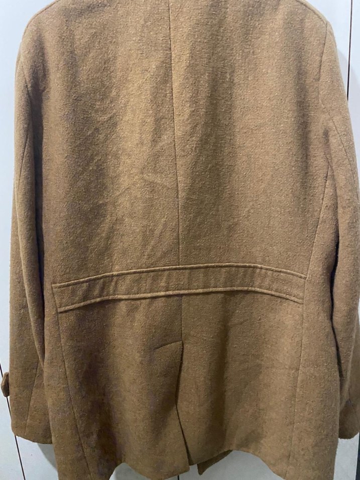 Düğmeli Kahverengi Yün Erkek Klasik Ceket - Görsel 2