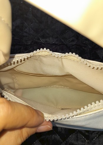 Beyaz Parlak Kadın Omuz Çantası - Görsel 3