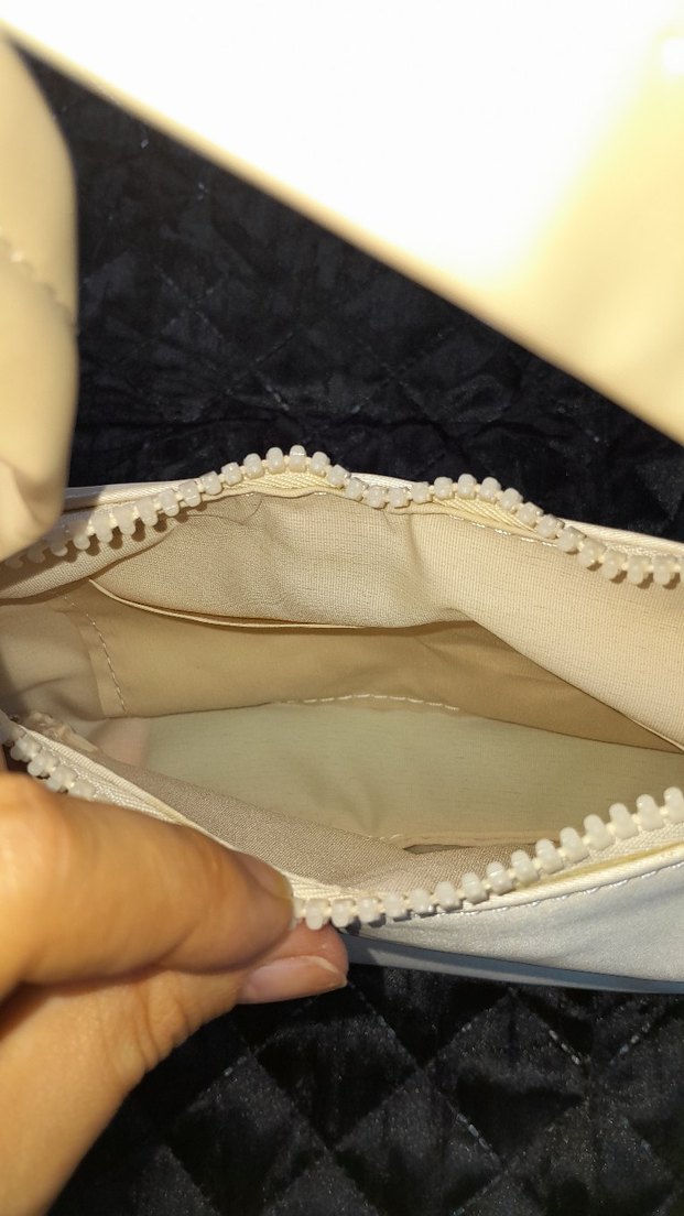 Beyaz Parlak Kadın Omuz Çantası - Görsel 3