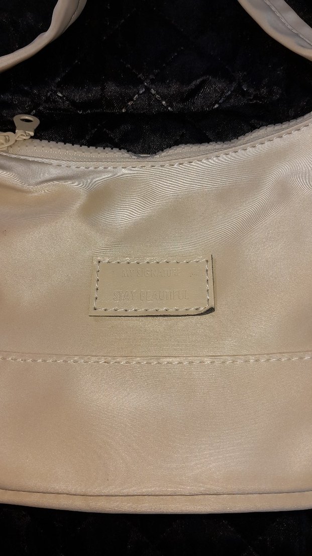 Beyaz Parlak Kadın Omuz Çantası - Görsel 2