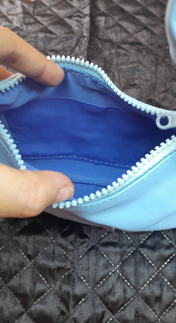 Mavi Deri Kadın Omuz Çantası - Görsel 2