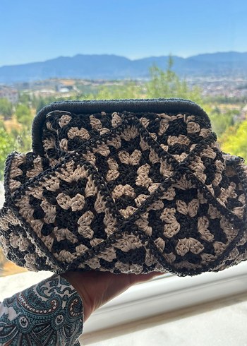 Bohem Örgü Kadın Clutch Çanta
