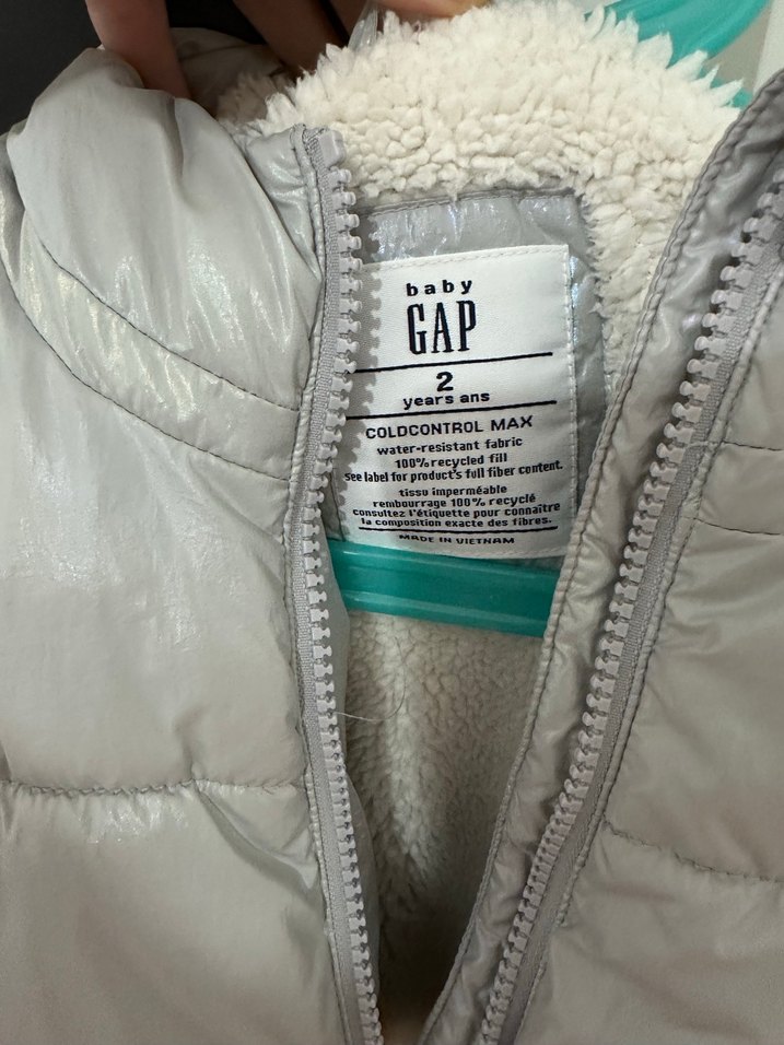 GAP Kız Çocuk Gri Fermuarlı Mont - Görsel 3