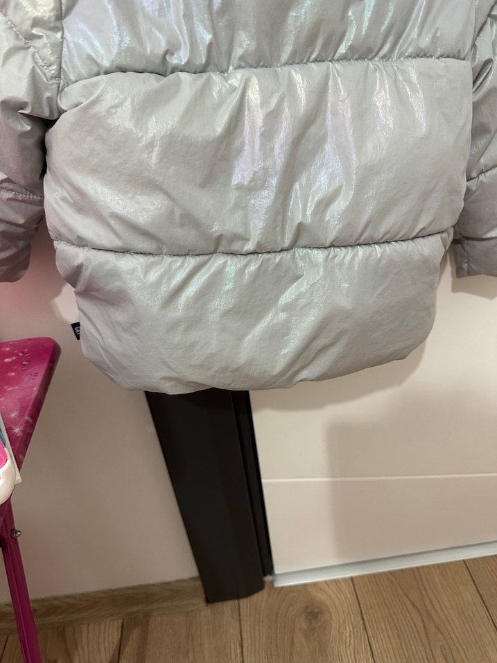 GAP Kız Çocuk Gri Fermuarlı Mont - Görsel 4