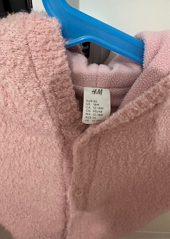 Kız Çocuk Pembe Uzun Kollu Polarlı Hırka - Görsel 3