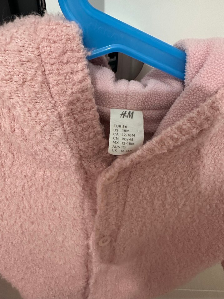 Kız Çocuk Pembe Uzun Kollu Polarlı Hırka - Görsel 3