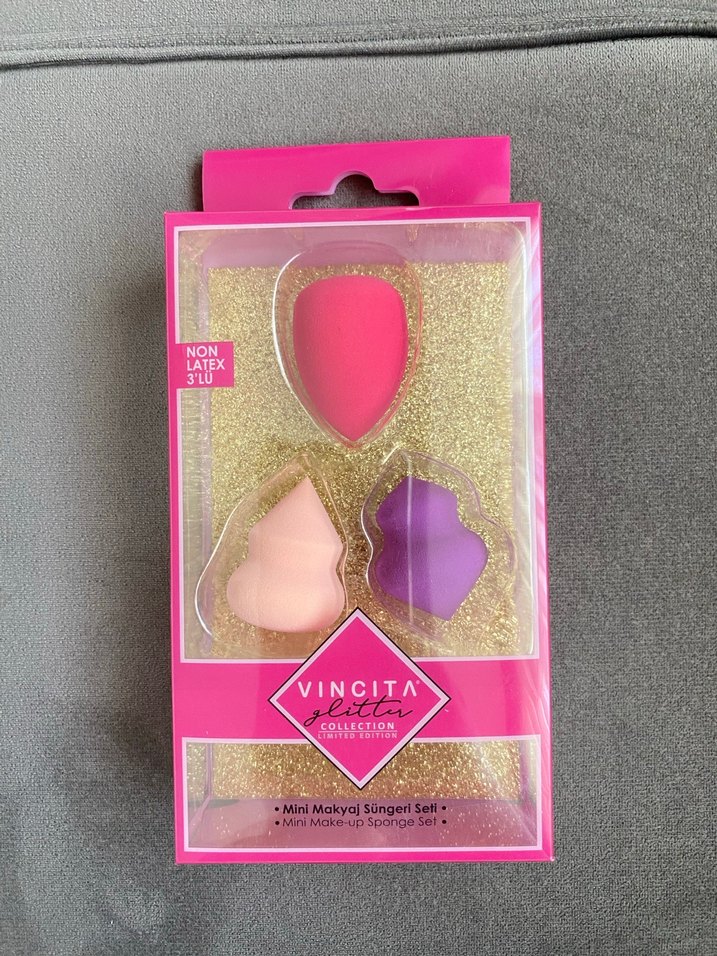 3lü Mini Makyaj Sünger Seti - Görsel 2