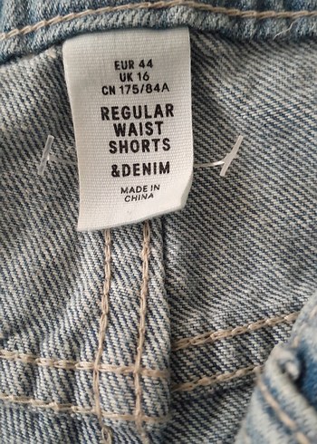 H&M Gri Kadın Mini Kot Şort