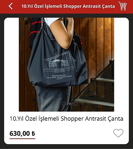 Beden Espressolab 10. Yıl özel işlemeli Shopper Çanta