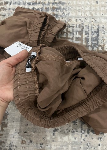 36 Beden kahverengi Renk Kadın Kahverengi Kuşaklı Midi Pantolon