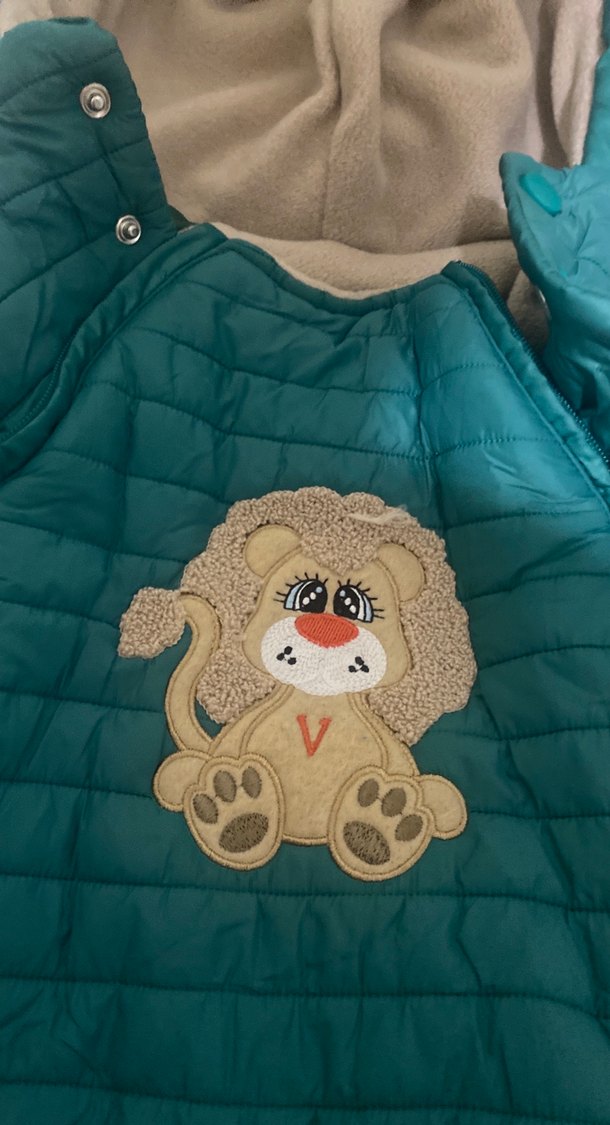 Yeşil Nakışlı Bebek Erkek Kış Tulumu - Görsel 2