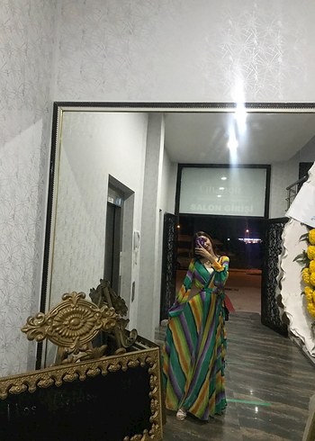 Bohem Çok Renkli Uzun Elbise