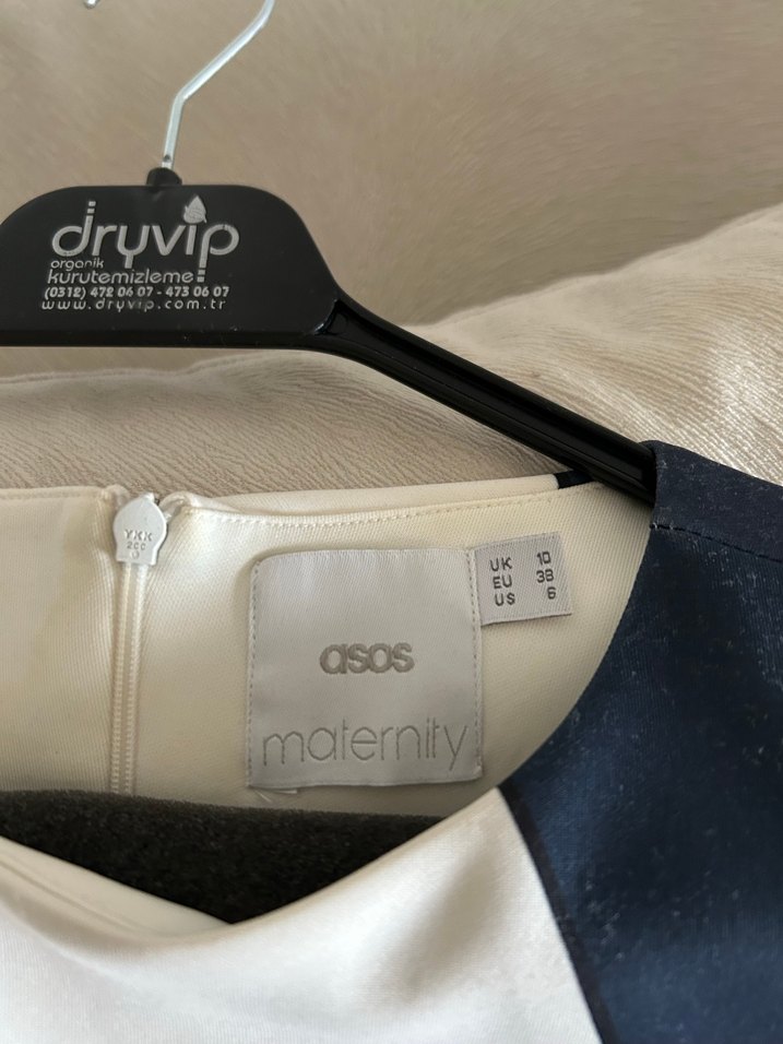 Beyaz Desenli Kolsuz Kalem Elbise-Asos marka - Görsel 4