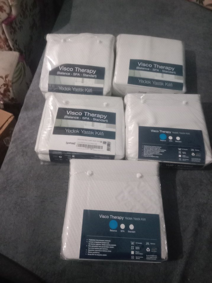 Visco Therapy Baskılı Yatak Koruyucu Beyaz - Görsel 2