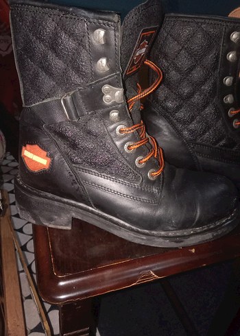 Kahverengi Deri Biker Botlar Yüksek Topuklu - Görsel 8