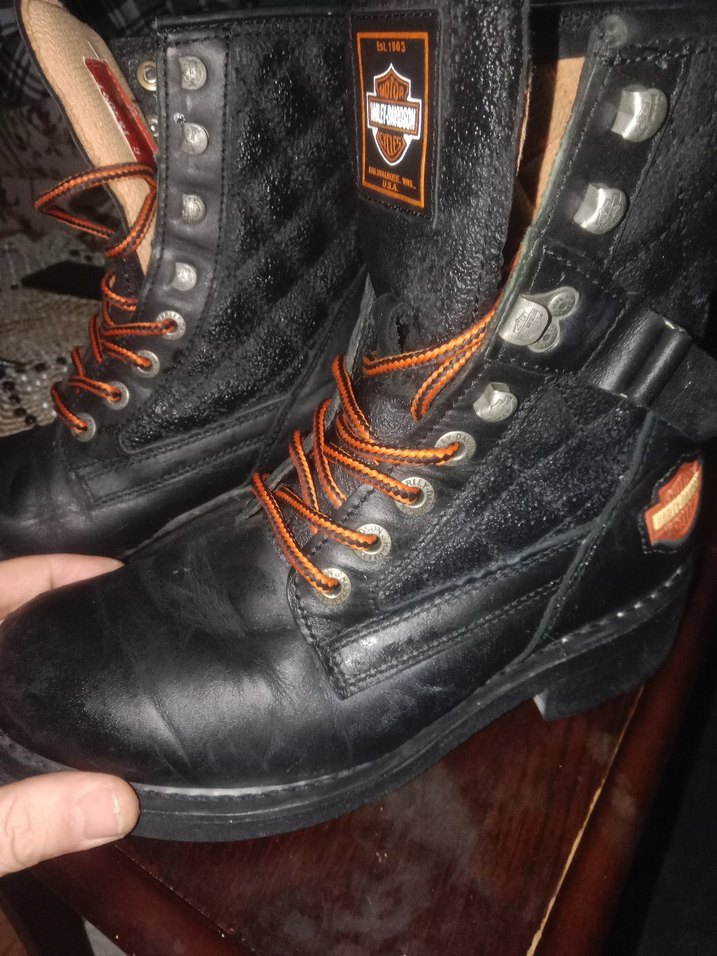 Kahverengi Deri Biker Botlar Yüksek Topuklu - Görsel 2