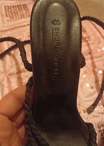 Siyah Yılan Derisi Desenli Platform Topuklu Kadın Ayakkabı - Görsel 6