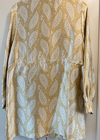 Bej Bohem Uzun Düğmeli Ceketi - Görsel 2