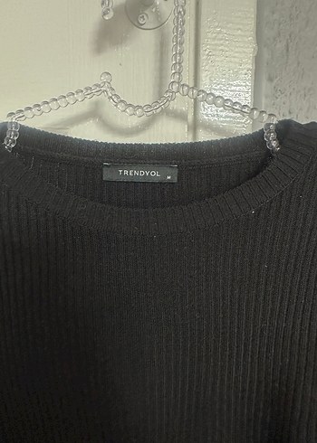 Siyah Kadın Triko Uzun Kollu Kazak - Görsel 3