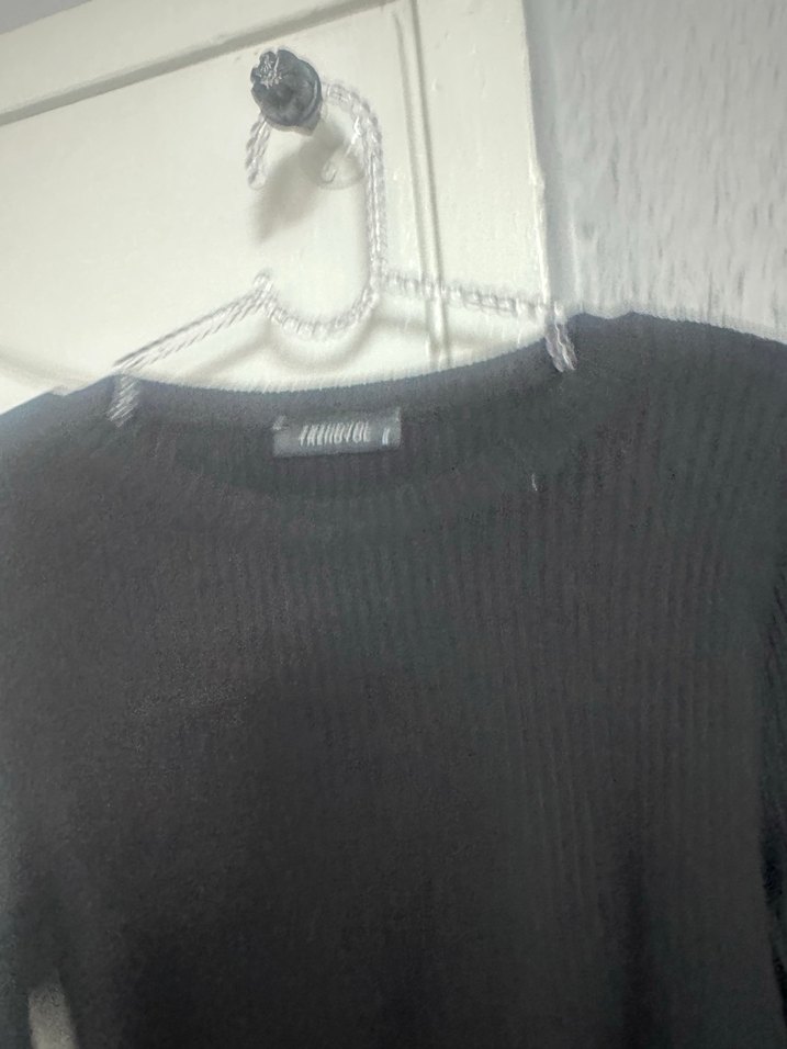 Siyah Kadın Triko Uzun Kollu Kazak - Görsel 2