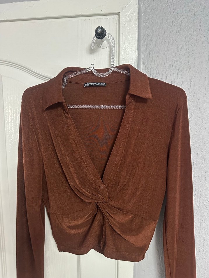 Kahverengi İnce Fit Kadın  ikili Takım - Görsel 5