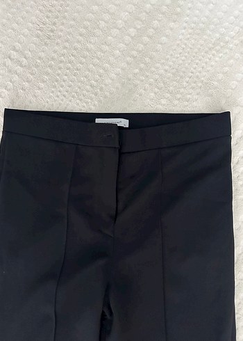 Kadın Siyah Midi Kumaş Pantolon - Görsel 2