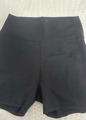 Siyah Yüksek Bel Mini Kadın tayt - Görsel 2