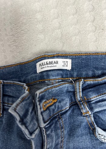 Kadın Mavi Kot Pantolon Tokalı - Görsel 2