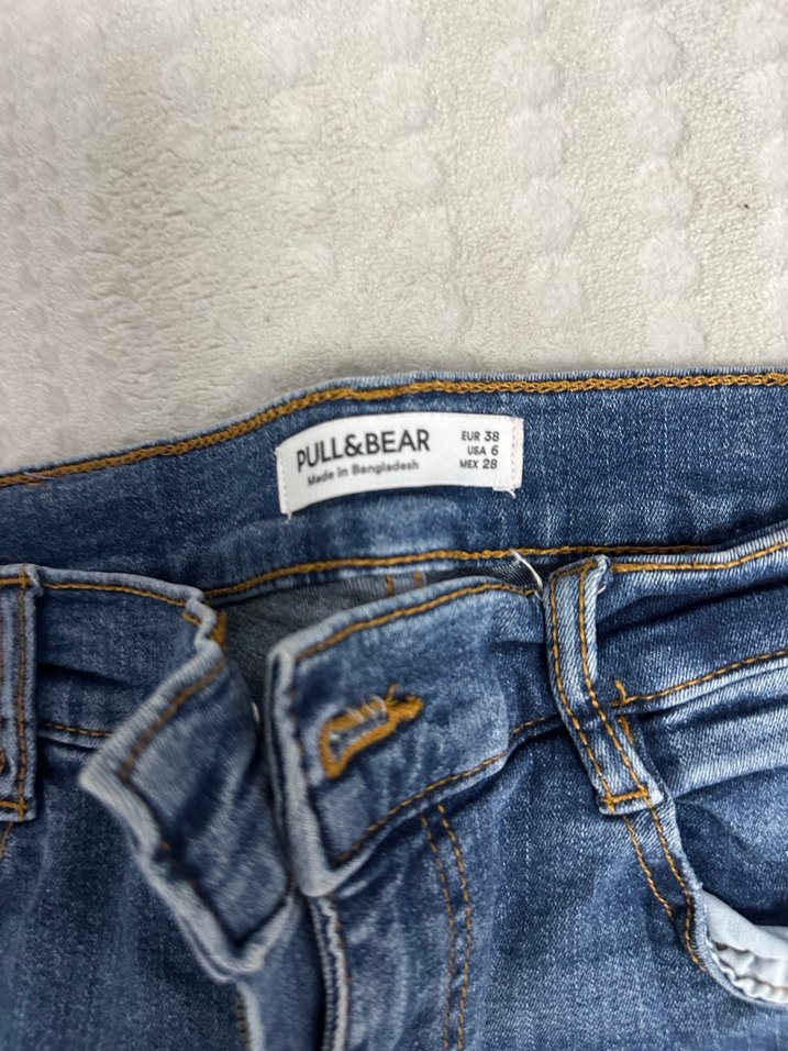 Kadın Mavi Kot Pantolon Tokalı - Görsel 2