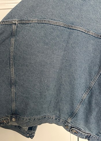 Zara Kadın Düğmeli Midi Jean Ceket - Görsel 5