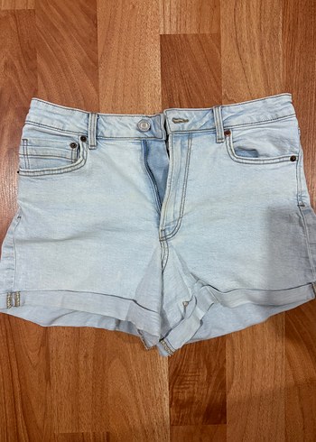 Acık Mavi Mini Denim Şort